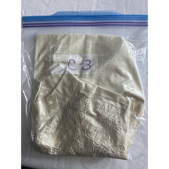 Vintage Cherry Donna Women's White Blouse Top Woven Lace Approx Size S (C-3) - Picture 8 of 10